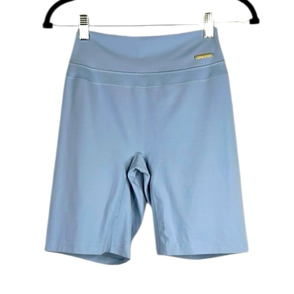 Gymshark Light Blue Biker Athletic Activewear Workout Yoga Short Size Small